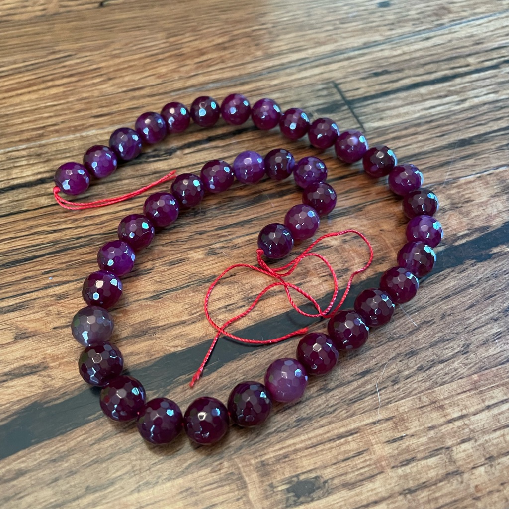 New Amethyst Round Faceted Beads - Set Of 40